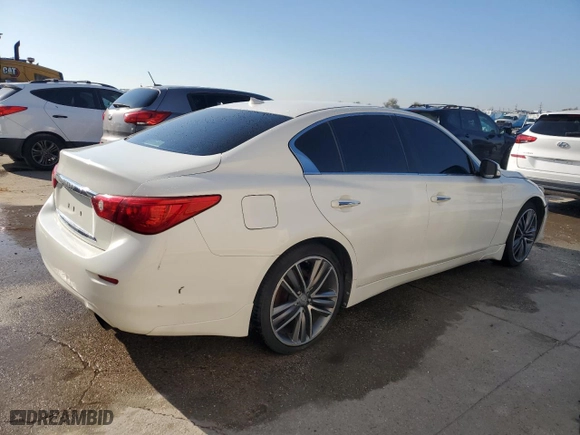 2014 Infiniti Q50 with VIN JN1BV7AP3EM691851, listed as a Copart auction lot 48488775 with 0 mi miles and Salvage Title. Bid and sale history available at carsss.com. Image 3.