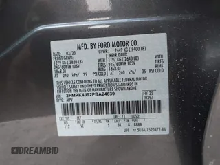 2023 Ford Edge SEL with VIN 2FMPK4J92PBA24639, listed as a IAAI auction lot 42061985 with 1 mi miles. Bid and sale history available at carsss.com. Image 9.