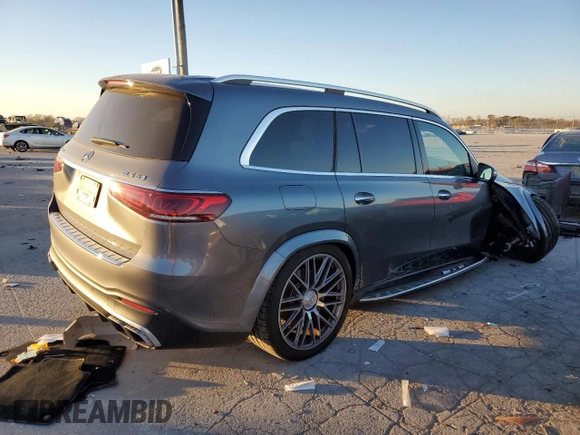 2021 Mercedes-Benz GLS with VIN 4JGFF8KE8MA564233, listed as a Copart auction lot 84046044 with 22,934 mi miles and Salvage Title. Bid and sale history available at carsss.com. Image 3.