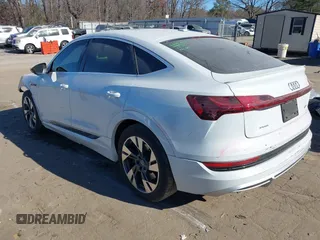 2021 Audi e-tron Sportback S line Premium with VIN WA11AAGEXMB001251, listed as a IAAI auction lot 41363257 with 57,350 mi miles. Bid and sale history available at carsss.com. Image 3.