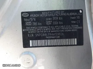 2017 Hyundai Elantra Limited with VIN 5NPD84LF9HH159826, listed as a IAAI auction lot 41675149 with 152,593 mi miles. Bid and sale history available at carsss.com. Image 9.