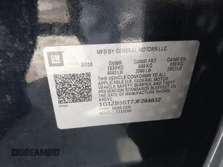 2018 Chevrolet Malibu LS with VIN 1G1ZB5ST7JF264832, listed as a IAAI auction lot 41943696 with 131,918 mi miles and . Bid and sale history available at carsss.com. Image 9.