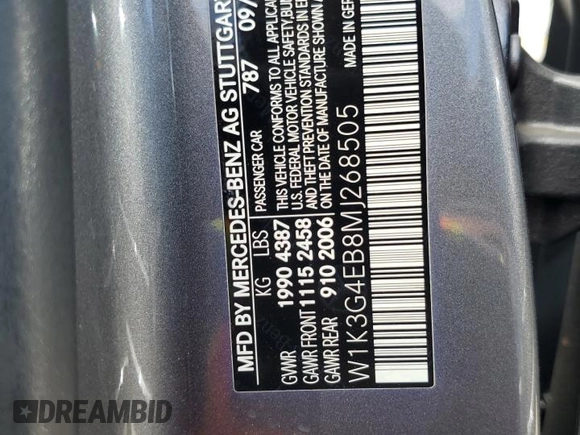 2021 Mercedes-Benz A 220 with VIN W1K3G4EB8MJ268505, listed as a Copart auction lot 50983725 with 50,334 mi miles and Non repairable. Bid and sale history available at DreamBid. Image 12.