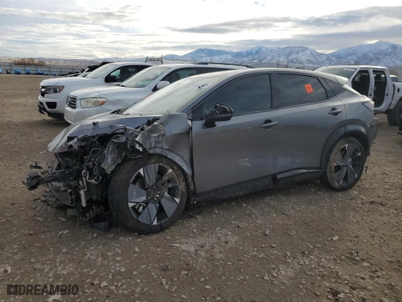 2023 Nissan ARIYA PLATINUM+ with VIN JN1DF0CD0PM704011, listed as a Copart auction lot 44853525 with 0 mi miles and Salvage Title. Bid and sale history available at carsss.com. Image 1.
