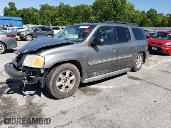 2005 GMC Envoy SLT z VIN 1GKET16M356134877, wystawiony jako Copart lot #57333345 z przebiegiem 205 714 mil mil oraz Szkoda całkowita • Salvage title. Historia ofert i sprzedaży dostępna na DreamBid. Obrazek 1.