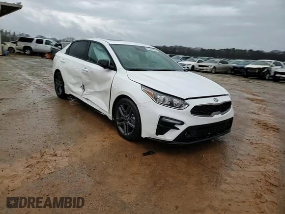 2021 Kia Forte GT-Line with VIN 3KPF34AD0ME390346, listed as a Copart auction lot 42682485 with 57,787 mi miles and Salvage Title. Bid and sale history available at carsss.com. Image 13.
