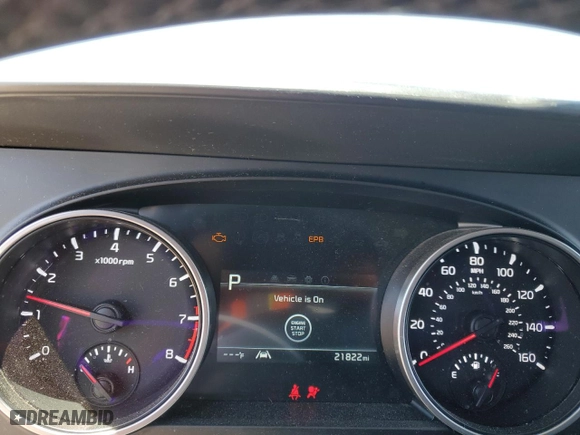 2022 Kia Carnival LXS with VIN KNDNB4H3XN6173633, listed as a Copart auction lot 59871484 with 21,822 mi miles and Salvage Title. Bid and sale history available at carsss.com. Image 9.