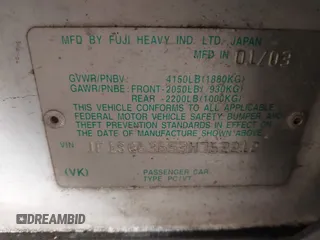 2003 Subaru Forester X with VIN JF1SG63653H762212, listed as a IAAI auction lot 41841892 with 152,059 mi miles. Bid and sale history available at carsss.com. Image 9.