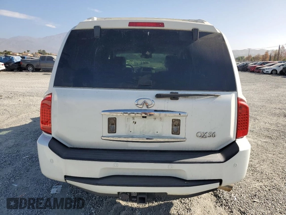 2004 Infiniti QX56 with VIN 5N3AA08A54N803932, listed as a Copart auction lot 83443694 with 0 mi miles and Salvage Title. Bid and sale history available at carsss.com. Image 6.