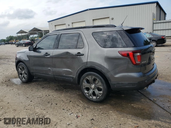 2018 Ford Explorer Sport z VIN 1FM5K8GT6JGA51523, wystawiony jako Copart lot #59205555 z przebiegiem 169 601 mil mil oraz Szkoda całkowita • Salvage title. Historia ofert i sprzedaży dostępna na DreamBid. Obrazek 2.