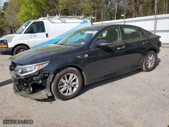 2018 Kia Optima LX with VIN 5XXGT4L33JG219151, listed as a Copart auction lot 50774505 with 99,968 mi miles and Salvage Title. Bid and sale history available at carsss.com. Image 1.