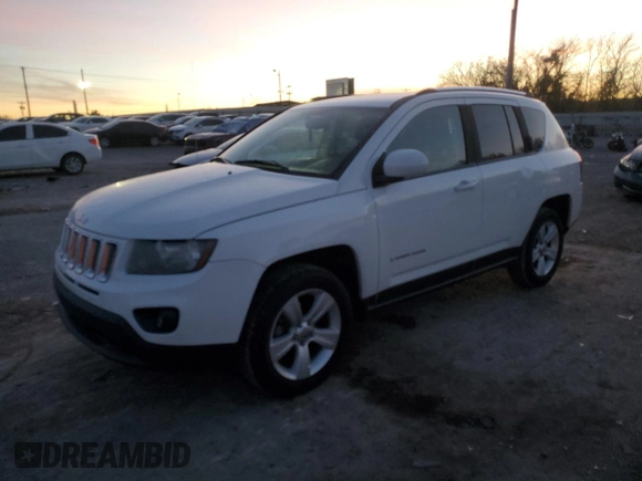 2014 Jeep Compass Latitude with VIN 1C4NJCEB0ED708098, listed as a Copart auction lot 81561334 with 105,687 mi miles and Salvage Title. Bid and sale history available at carsss.com. Image 1.