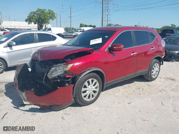 2015 Nissan Rogue SV with VIN KNMAT2MT9FP592090, listed as a IAAI auction lot 41901627 with 57,429 mi miles. Bid and sale history available at carsss.com. Image 2.