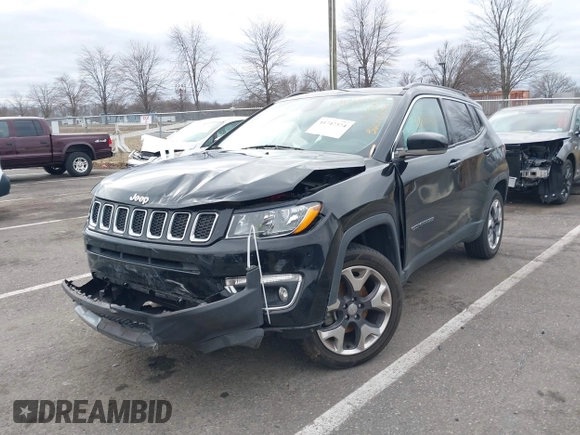 2018 Jeep Compass Limited with VIN 3C4NJDCB8JT307296, listed as a IAAI auction lot 41747374 with 110,499 mi miles. Bid and sale history available at carsss.com. Image 2.