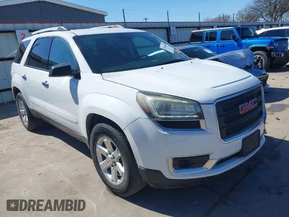 2016 GMC Acadia SLE with VIN 1GKKRNED8GJ205999, listed as a IAAI auction lot 41648295 with 68,906 mi miles and . Bid and sale history available at DreamBid. Image 1.