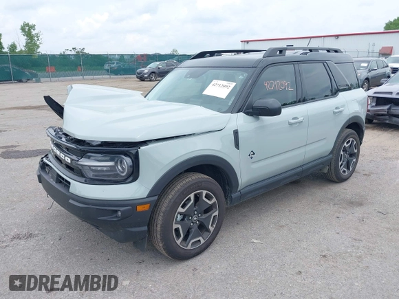 2024 Ford Bronco Sport Outer Banks with VIN 3FMCR9C69RRE43375, listed as a IAAI auction lot 42712092 with 17,827 mi miles and . Bid and sale history available at DreamBid. Image 2.
