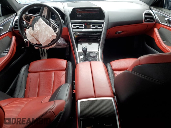 2020 BMW 8 Series M850i with VIN WBAGV8C0XLCE55564, listed as a Copart auction lot 54543135 with 45,704 mi miles and Salvage title. Bid and sale history available at DreamBid. Image 8.