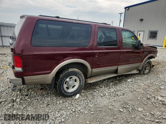 2001 Ford Excursion Limited с VIN 1FMNU43SX1EA00618, выставлен на аукционе Copart как лот 59807255 с пробегом 210 811 миль миль и Чистый • Clean title. История ставок и продаж доступна на DreamBid. Изображение 3.