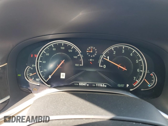 2018 BMW 7 Series 750i with VIN WBA7F0C53JGM22810, listed as a Copart auction lot 72796303 with 63,047 mi miles. Bid and sale history available at carsss.com. Image 9.
