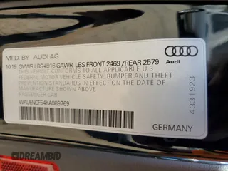 2019 Audi A5 Sportback Premium Plus with VIN WAUENCF54KA089769, listed as a Copart auction lot 76754793 with 26,426 mi miles. Bid and sale history available at carsss.com. Image 14.