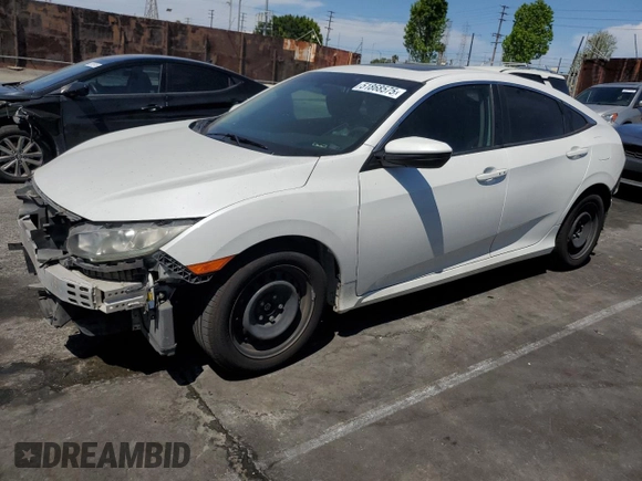 2016 Honda Civic EX with VIN 2HGFC2F76GH556435, listed as a Copart auction lot 51868575 with 84,561 mi miles and Salvage Title. Bid and sale history available at DreamBid. Image 1.