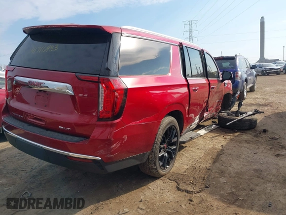2023 GMC Yukon XL SLT z VIN 1GKS2GKDXPR314163, wystawiony jako IAAI lot #41716933 z przebiegiem 42 963 mil mil oraz . Historia ofert i sprzedaży dostępna na DreamBid. Obrazek 4.
