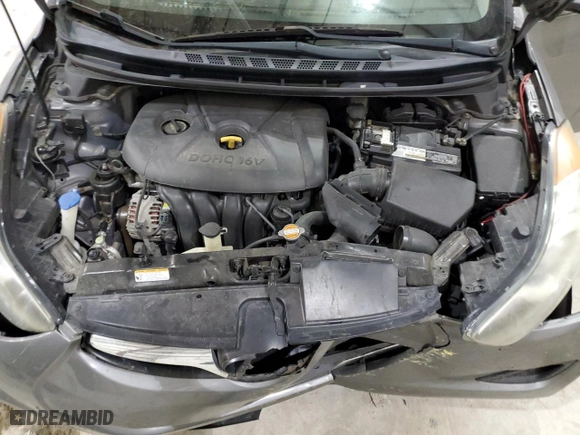 2012 Hyundai Elantra GLS PZEV with VIN 5NPDH4AE9CH135271, listed as a Copart auction lot 83614384 with 166,623 mi miles and Salvage Title. Bid and sale history available at carsss.com. Image 11.
