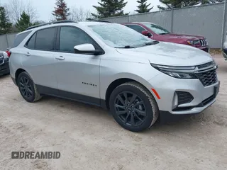 2022 Chevrolet Equinox RS with VIN 3GNAXWEV8NS100507, listed as a IAAI auction lot 42136898 with 35,340 mi miles and . Bid and sale history available at DreamBid. Image 1.