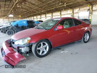 2002 Acura RSX Manual with VIN JH4DC53852C040081, listed as a Copart auction lot 61166654 with 334,675 mi miles and Salvage Title. Bid and sale history available at carsss.com. Image 1.