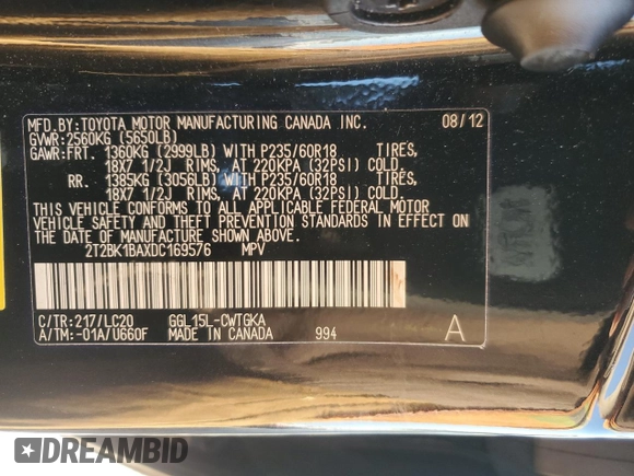2013 Lexus RX 350 z VIN 2T2BK1BAXDC169576, wystawiony jako Copart lot #41609605 z przebiegiem 90 431 mil mil oraz Szkoda całkowita • Salvage title. Historia ofert i sprzedaży dostępna na DreamBid. Obrazek 13.