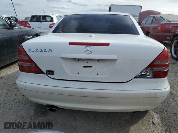 2002 Mercedes-Benz SLK-Class 2.3L Kompressor with VIN WDBKK49F72F266549, listed as a Copart auction lot 74991154 with 56,192 mi miles and Non Repairable. Bid and sale history available at carsss.com. Image 6.