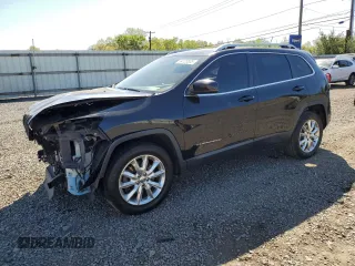 2014 Jeep Cherokee Limited with VIN 1C4PJMDB2EW212398, listed as a Copart auction lot 54723835 with 202,008 mi miles and Salvage title. Bid and sale history available at DreamBid. Image 1.