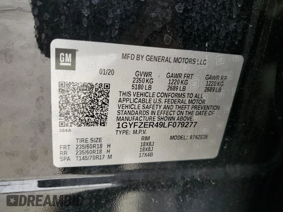 2020 Cadillac XT4 FWD Sport z VIN 1GYFZER49LF079277, wystawiony jako Copart lot #46980405 z przebiegiem 64 140 mil mil oraz Szkoda całkowita • Salvage title. Historia ofert i sprzedaży dostępna na DreamBid. Obrazek 13.