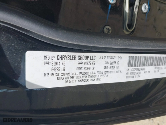 2014 Dodge Dart GT with VIN 1C3CDFEB9ED748006, listed as a IAAI auction lot 42093209 with 120,463 mi miles. Bid and sale history available at carsss.com. Image 9.