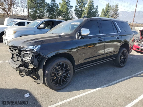 2023 Chevrolet Tahoe Premier with VIN 1GNSKSKL8PR385892, listed as a Copart auction lot 86148444 with 12,865 mi miles and Salvage Title. Bid and sale history available at carsss.com. Image 1.