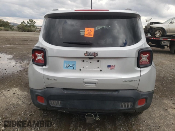 2018 Jeep Renegade Sport with VIN ZACCJBAB6JPH45904, listed as a Copart auction lot 55240505 with Not provided miles and Salvage title. Bid and sale history available at DreamBid. Image 6.