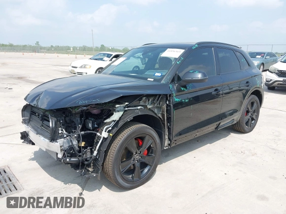 2025 Audi Q5 S line Premium z VIN WA1GAAFY3S2040329, wystawiony jako IAAI lot #41896569 z przebiegiem 2 575 mil mil oraz . Historia ofert i sprzedaży dostępna na DreamBid. Obrazek 17.