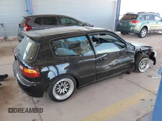 1992 Honda Civic z VIN 2HGEH2347NH520077, wystawiony jako Copart lot #58972595 z przebiegiem 62 968 mil mil oraz Szkoda całkowita • Salvage title. Historia ofert i sprzedaży dostępna na DreamBid. Obrazek 3.
