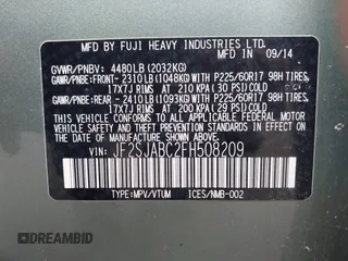 2015 Subaru Forester 2.5i with VIN JF2SJABC2FH508209, listed as a IAAI auction lot 42795593 with 210,479 mi miles and . Bid and sale history available at DreamBid. Image 9.