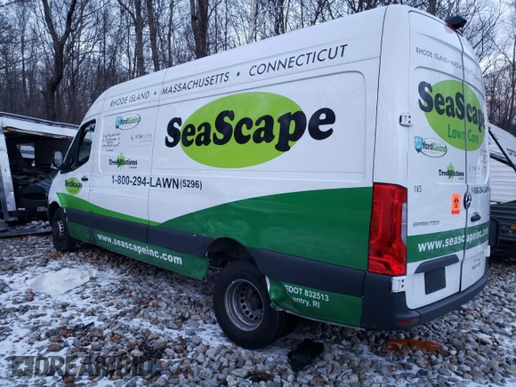 2023 Mercedes-Benz Sprinter with VIN W1Y5NCHY9PT141723, listed as a Copart auction lot 54197785 with 9,893 mi miles and Salvage Title. Bid and sale history available at DreamBid. Image 2.