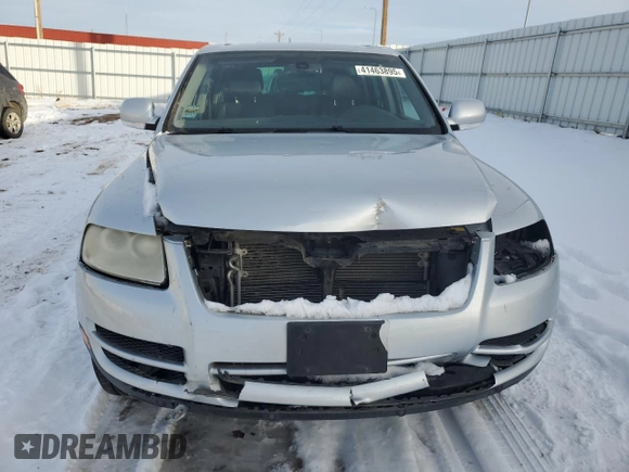 2007 Volkswagen Touareg V6 with VIN WVGZE77L57D000382, listed as a Copart auction lot 41463895 with 140,961 mi miles and Salvage Title. Bid and sale history available at DreamBid. Image 5.