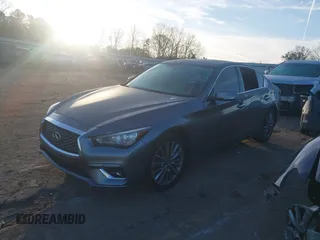 2018 Infiniti Q50 3.0t Luxe with VIN JN1EV7AR4JM432777, listed as a IAAI auction lot 41445123 with 98,621 mi miles. Bid and sale history available at carsss.com. Image 2.