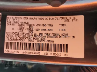 2021 Toyota Tacoma SR5 z VIN 3TMAZ5CNXMM156385, wystawiony jako Copart lot #57384245 z przebiegiem 61 686 mil mil oraz Nie do naprawy • Non repairable. Historia ofert i sprzedaży dostępna na DreamBid. Obrazek 12.
