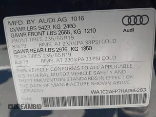 2017 Audi Q5 Premium with VIN WA1C2AFP7HA065283, listed as a IAAI auction lot 42587902 with 69,436 mi miles and . Bid and sale history available at DreamBid. Image 9.