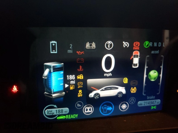 2013 Chevrolet Volt with VIN 1G1RA6E42DU115273, listed as a Copart auction lot 54125015 with 214,947 mi miles and Clean Title. Bid and sale history available at carsss.com. Image 9.