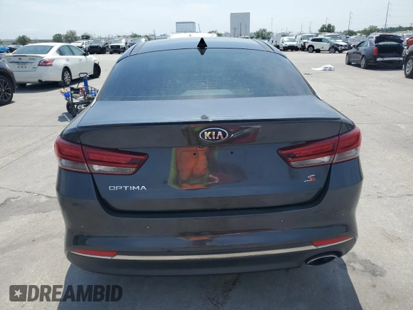 2018 Kia Optima S with VIN 5XXGT4L35JG205526, listed as a Copart auction lot 53288405 with 59,813 mi miles and Salvage Title. Bid and sale history available at carsss.com. Image 6.
