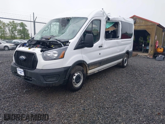 2024 Ford Transit Passenger XL with VIN 1FBAX2C89RKB89363, listed as a IAAI auction lot 42216151 with 1,496 mi miles and . Bid and sale history available at DreamBid. Image 2.