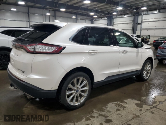 2017 Ford Edge Titanium with VIN 2FMPK4K84HBB56745, listed as a Copart auction lot 53343225 with 76,246 mi miles and Salvage Title. Bid and sale history available at carsss.com. Image 3.