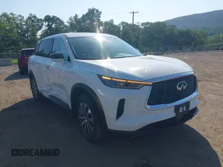 2024 Infiniti QX60 Pure with VIN 5N1DL1ES8RC357555, listed as a IAAI auction lot 42571285 with 8,557 mi miles and . Bid and sale history available at DreamBid. Image 1.