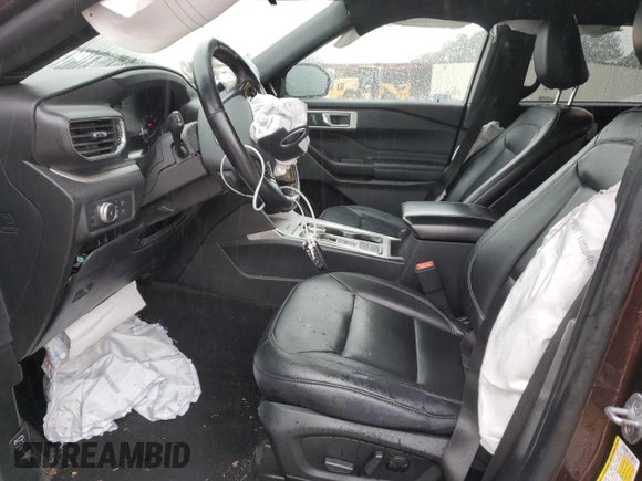 2020 Ford Explorer XLT with VIN 1FMSK7DH9LGA77629, listed as a Copart auction lot 50435725 with 77,014 mi miles and Salvage Title. Bid and sale history available at carsss.com. Image 7.